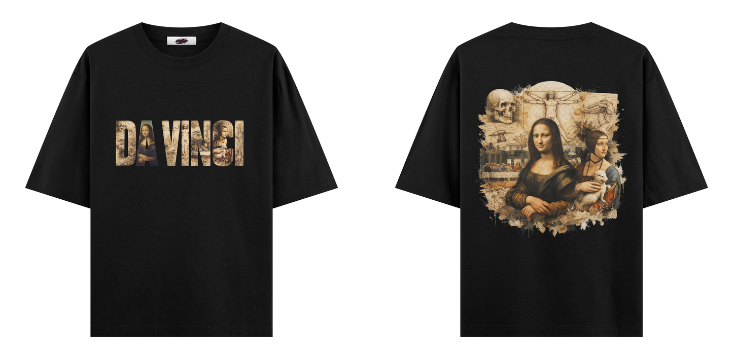 Sanat Serisi: Da Vinci Oversize T-Shirt