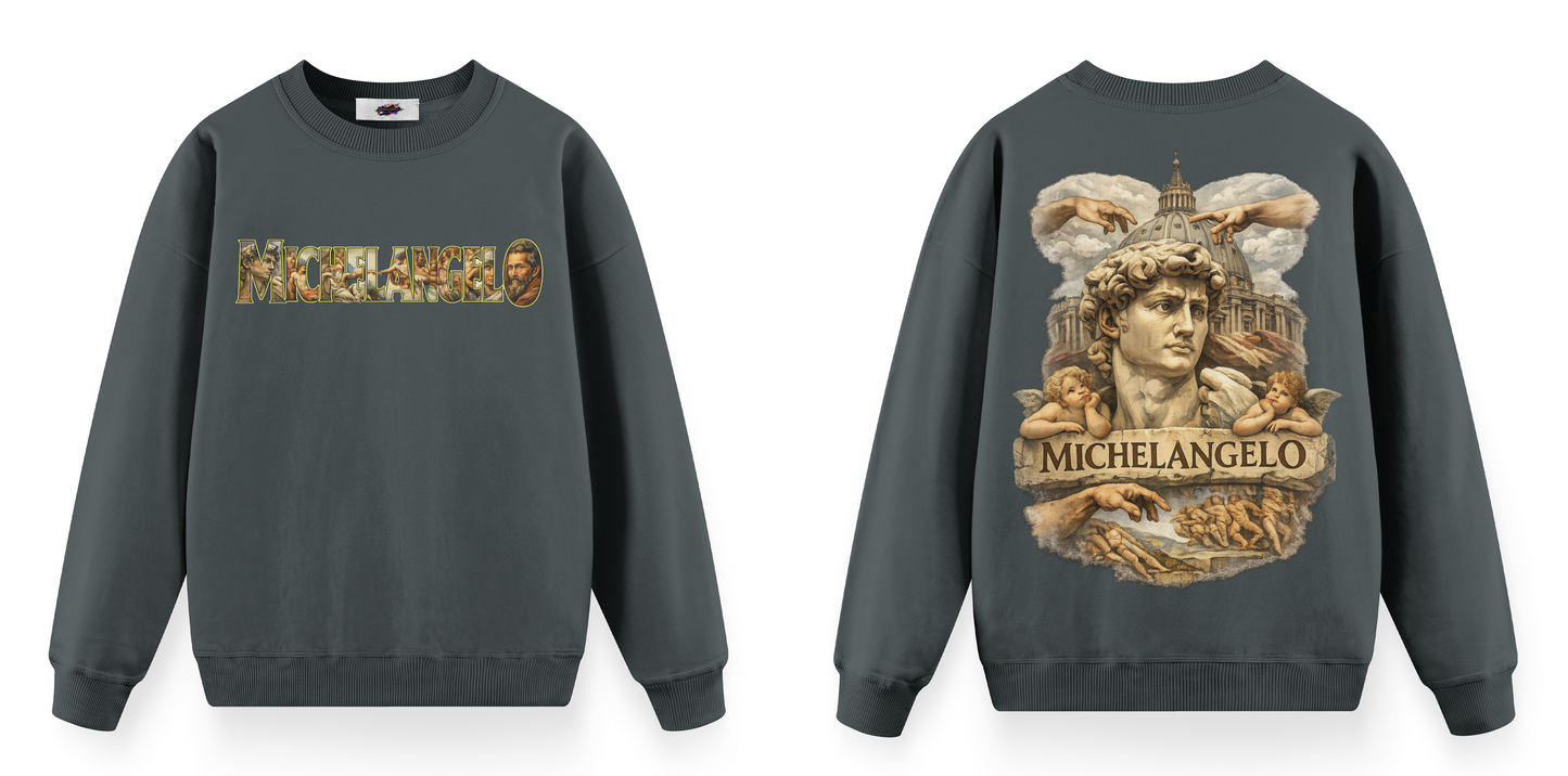 Sanat Serisi: Michelangelo Oversize Sweatshirt