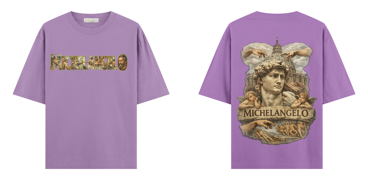 Sanat Serisi: Michelangelo Oversize T-Shirt