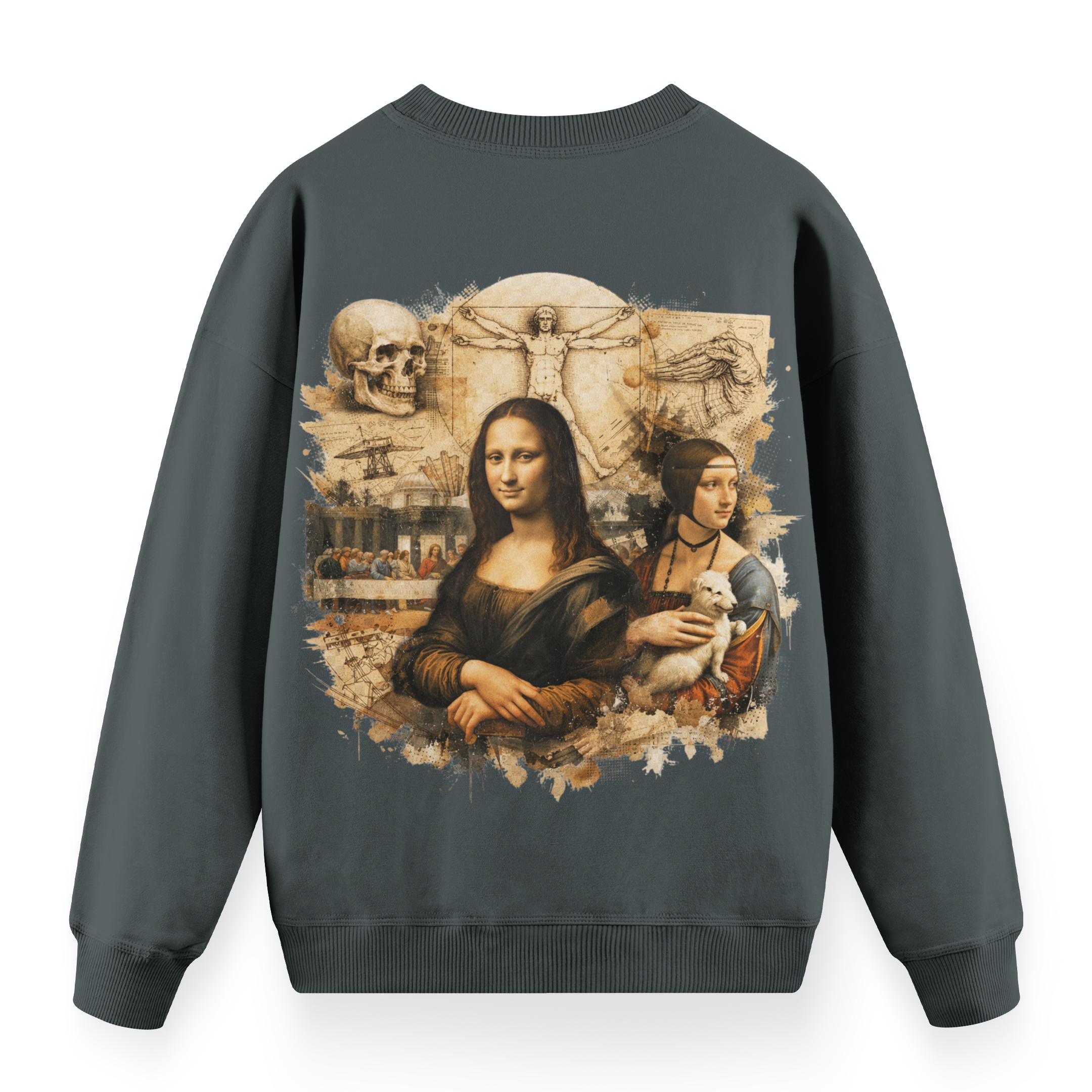 Sanat Serisi: Da Vinci Oversize Sweatshirt
