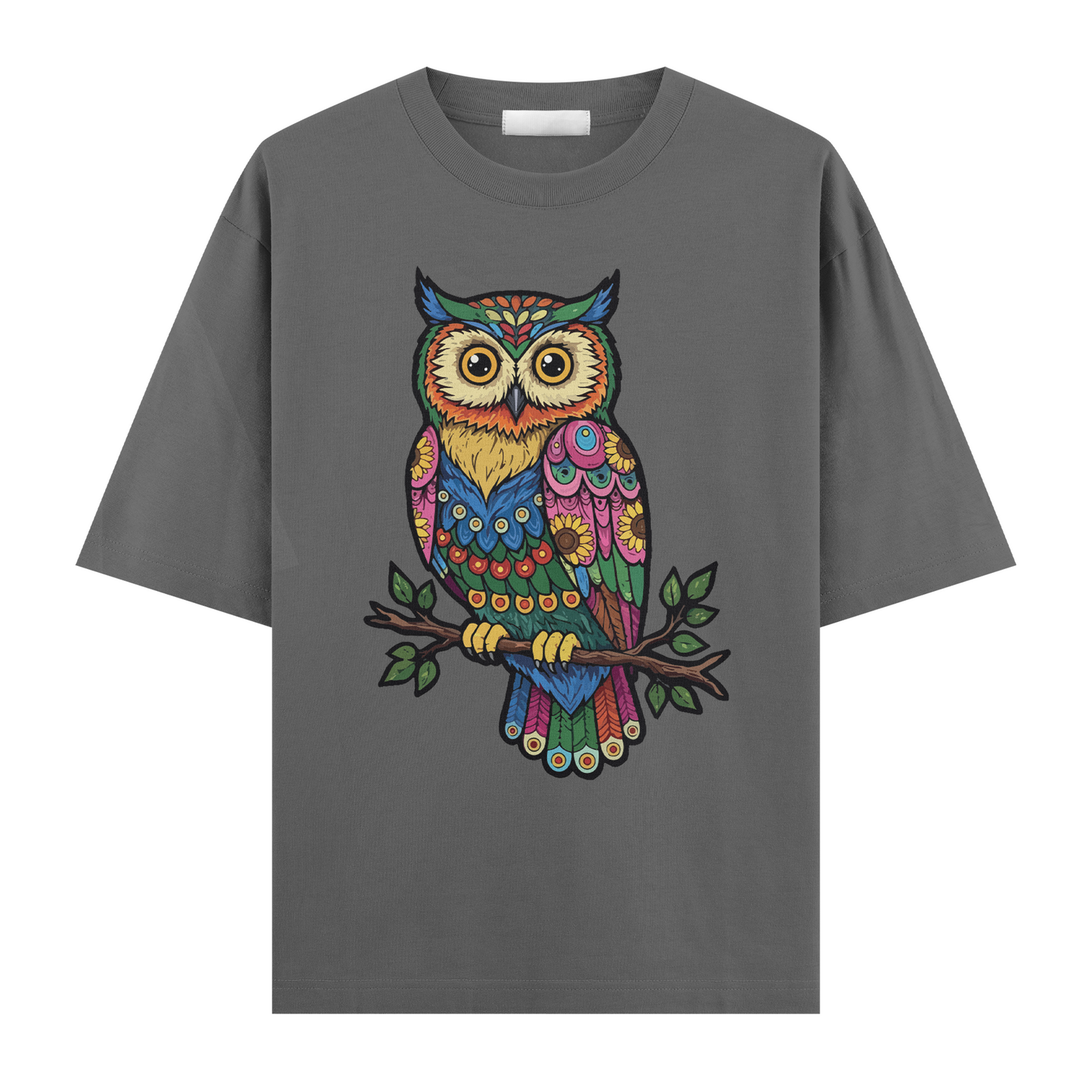 Bohem Baykuş Oversize T-shirt