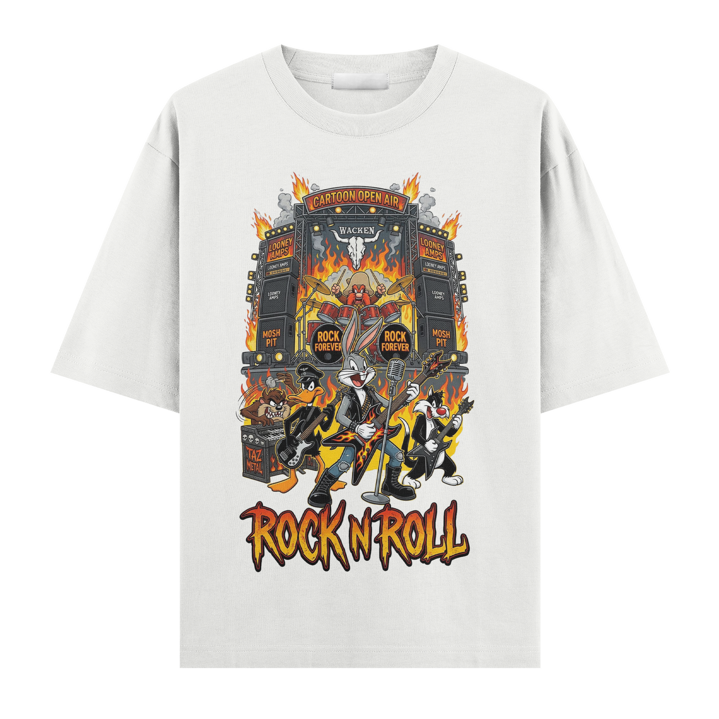 Looney Tunes: Retro Rock Riot Oversize T-Shirt