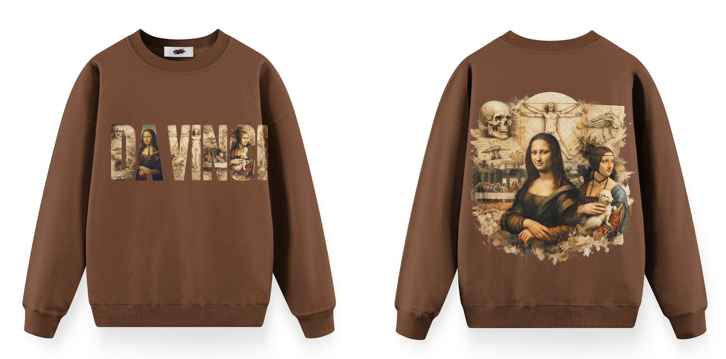 Sanat Serisi: Da Vinci Oversize Sweatshirt