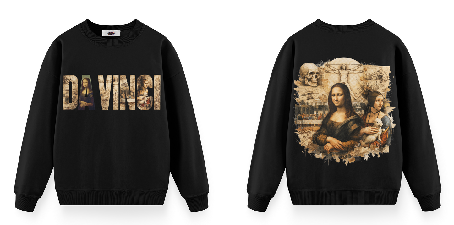 Sanat Serisi: Da Vinci Oversize Sweatshirt