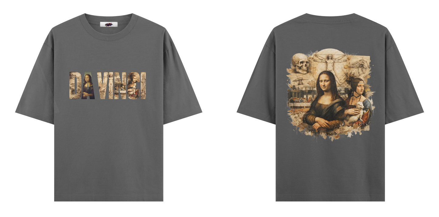 Sanat Serisi: Da Vinci Oversize T-Shirt