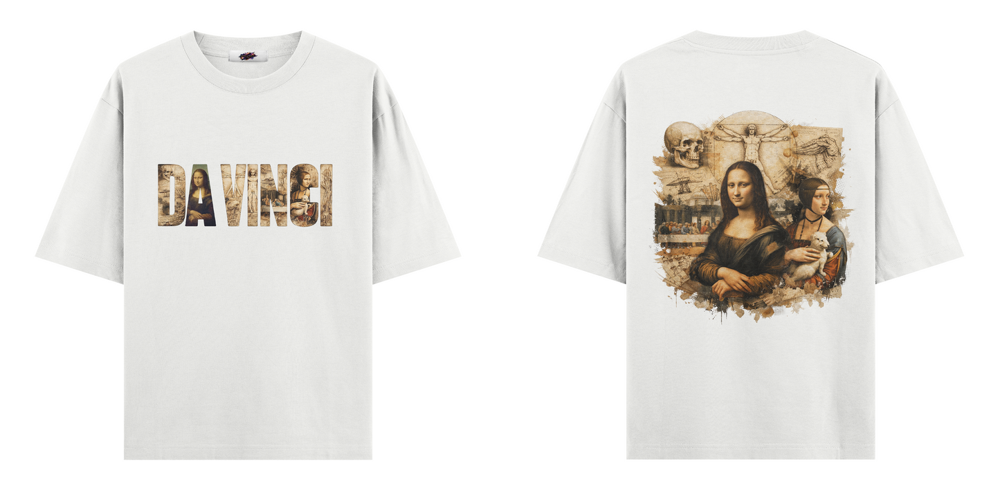 Sanat Serisi: Da Vinci Oversize T-Shirt