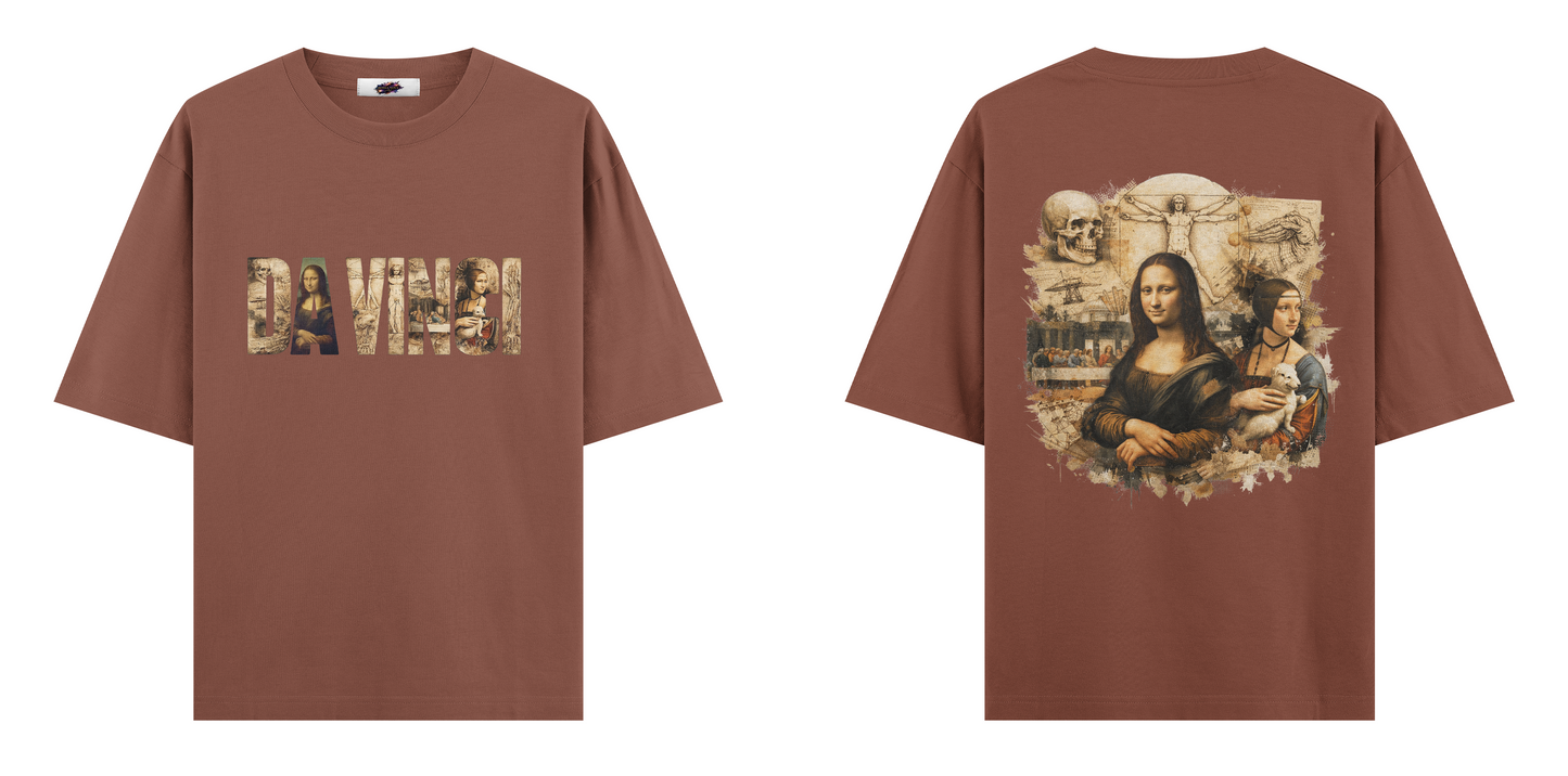 Sanat Serisi: Da Vinci Oversize T-Shirt