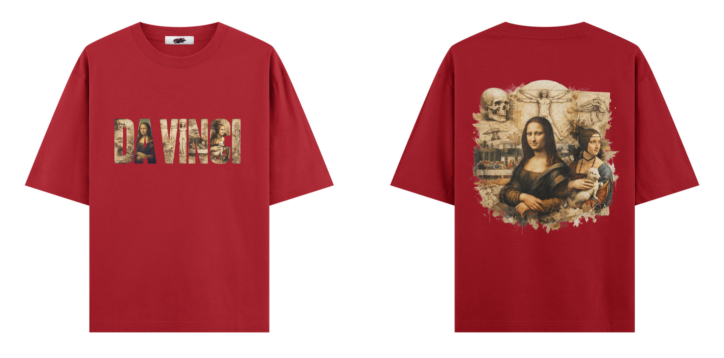 Sanat Serisi: Da Vinci Oversize T-Shirt