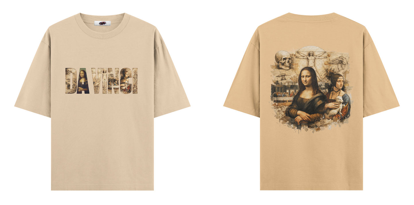 Sanat Serisi: Da Vinci Oversize T-Shirt