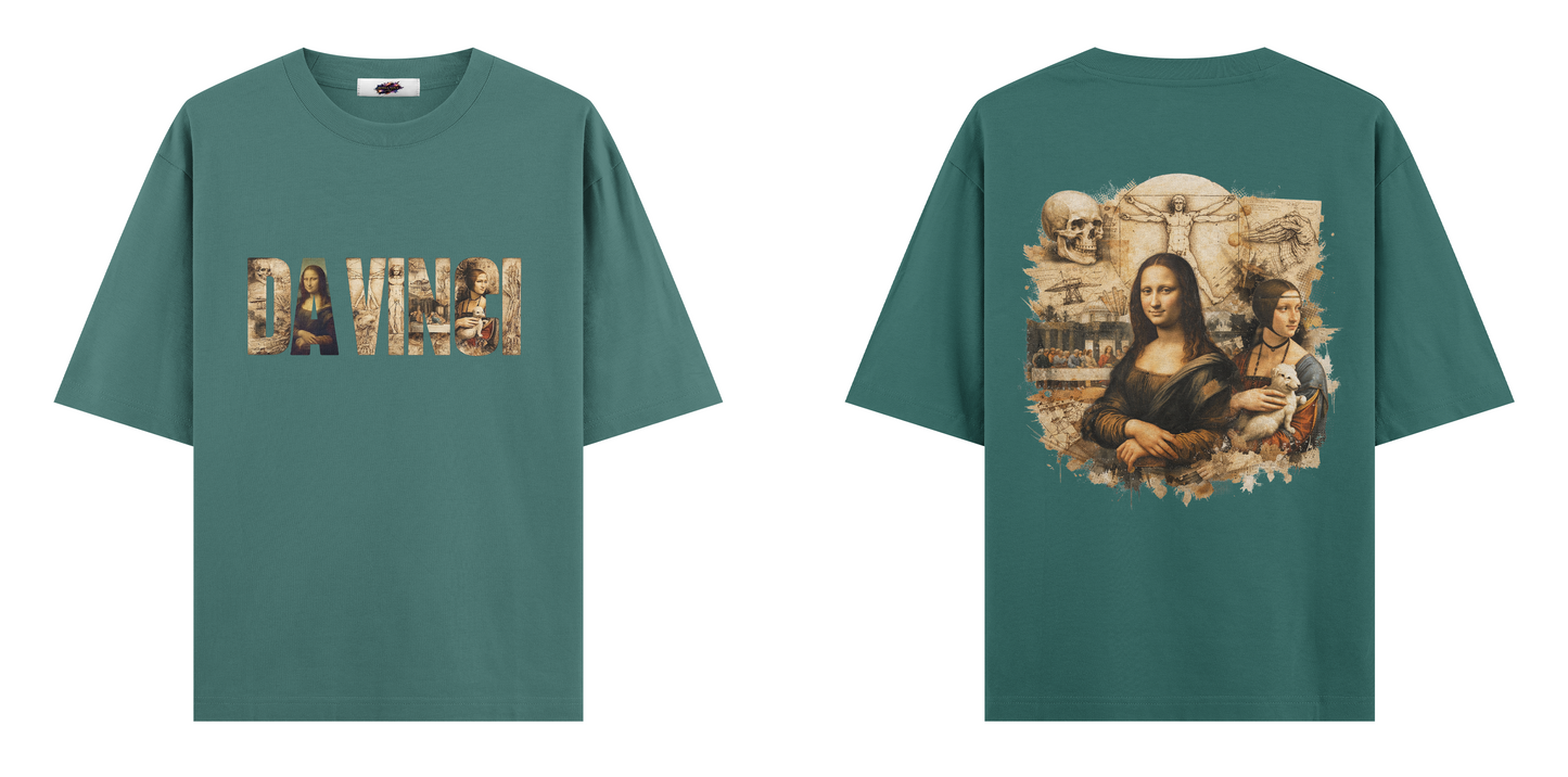 Sanat Serisi: Da Vinci Oversize T-Shirt