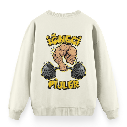 İğneci Pijler Oversize Sweatshirt