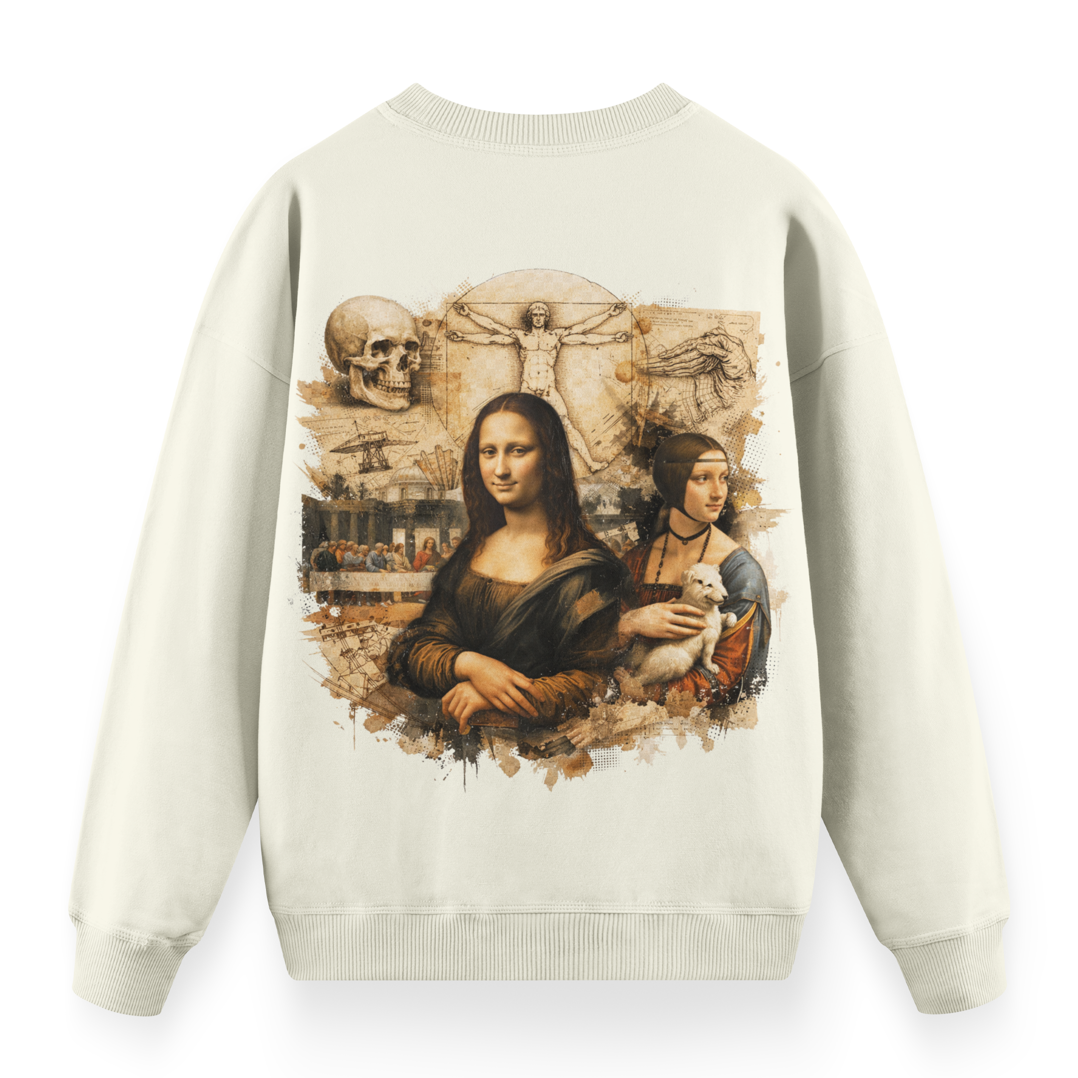 Sanat Serisi: Da Vinci Oversize Sweatshirt