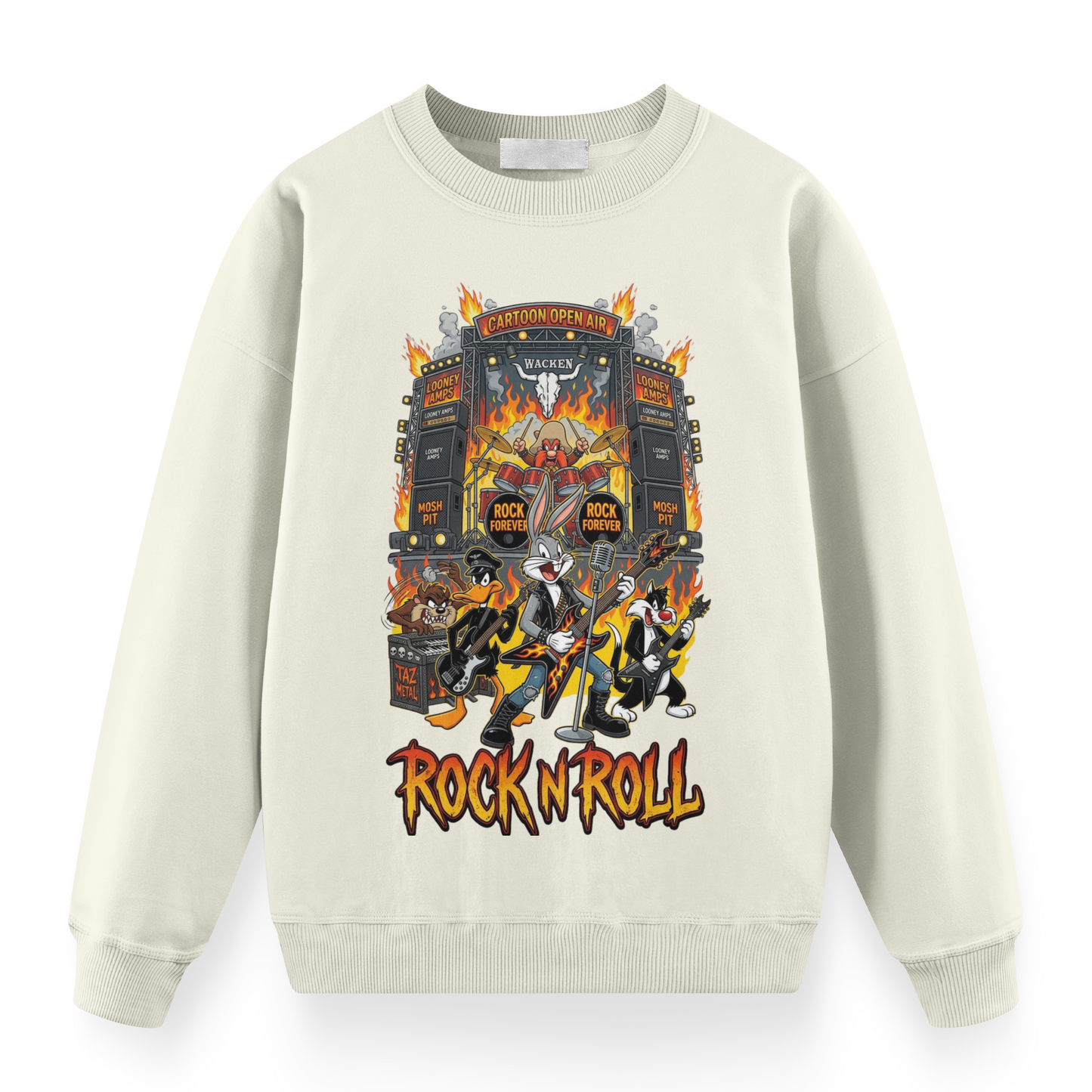 Looney Tunes: Retro Rock Riot Oversize Sweatshirt
