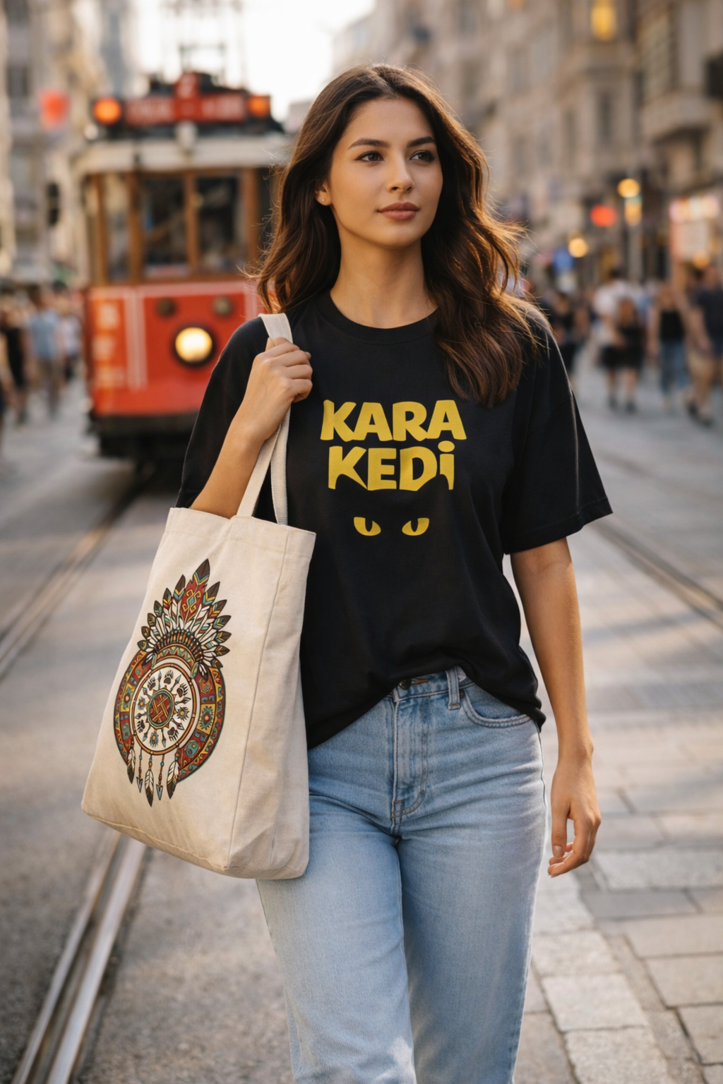 Göçebe Düşler Tote Bag – Bohem Bez Çanta