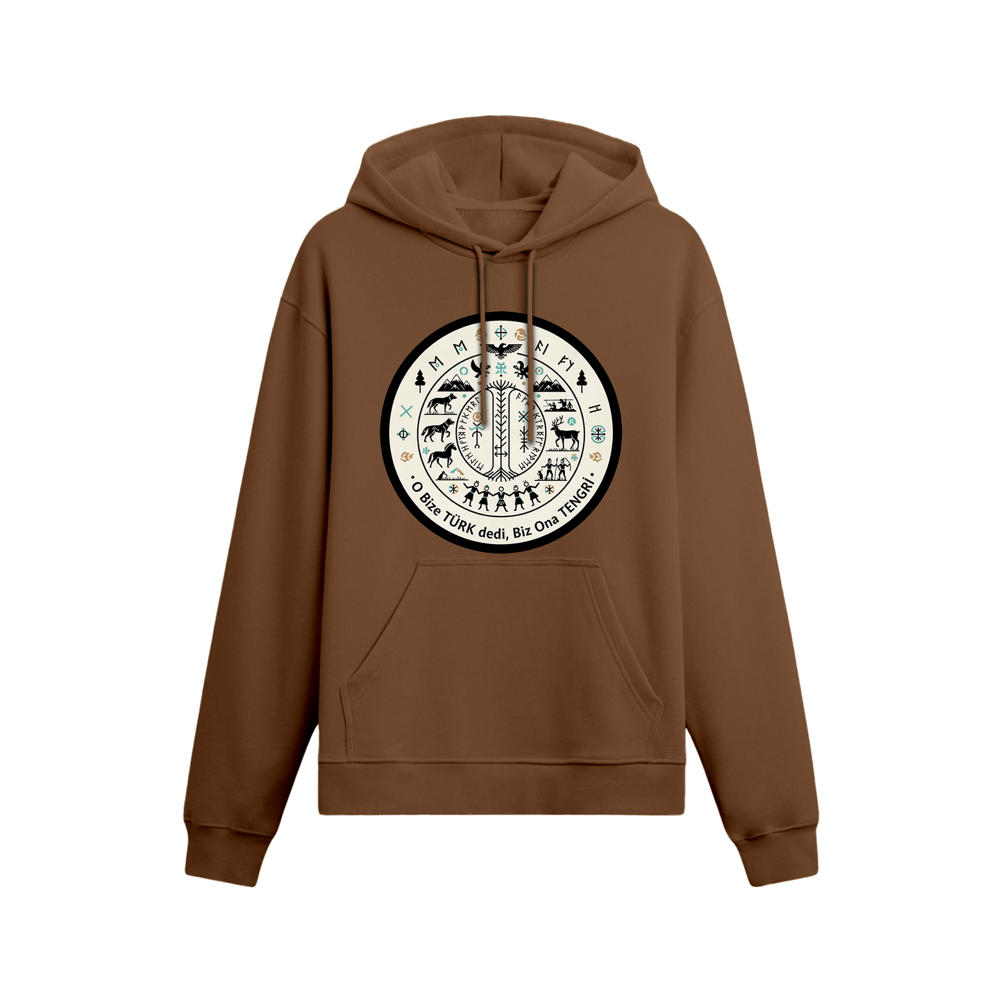 O Bize Türk Dedi, Biz Ona Tengri Oversize Hoodie