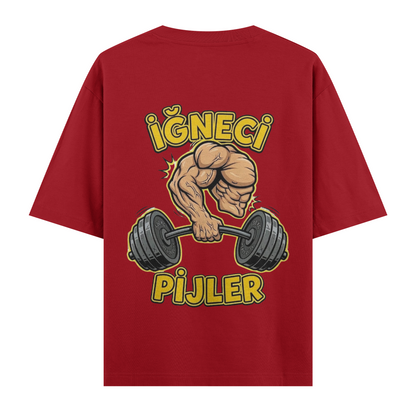 İğneci Pijler Oversize T-Shirt