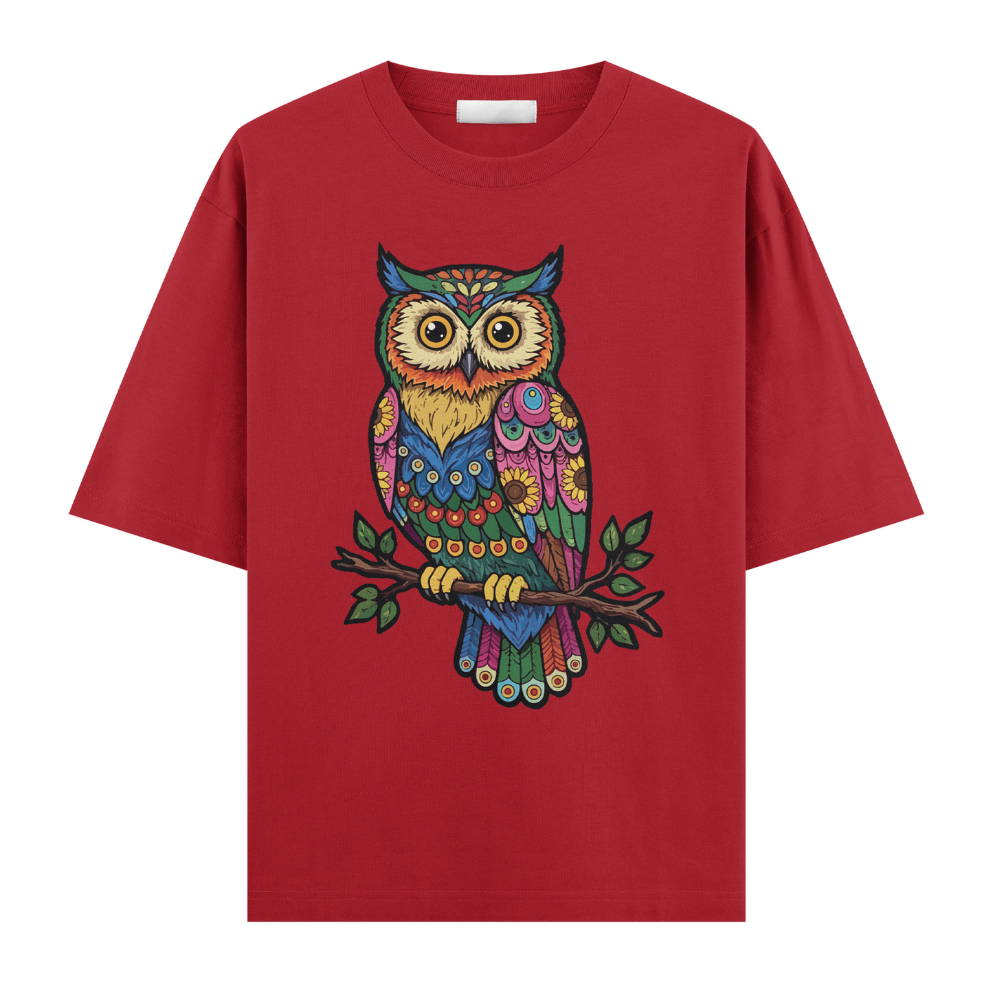 Bohem Baykuş Oversize T-shirt