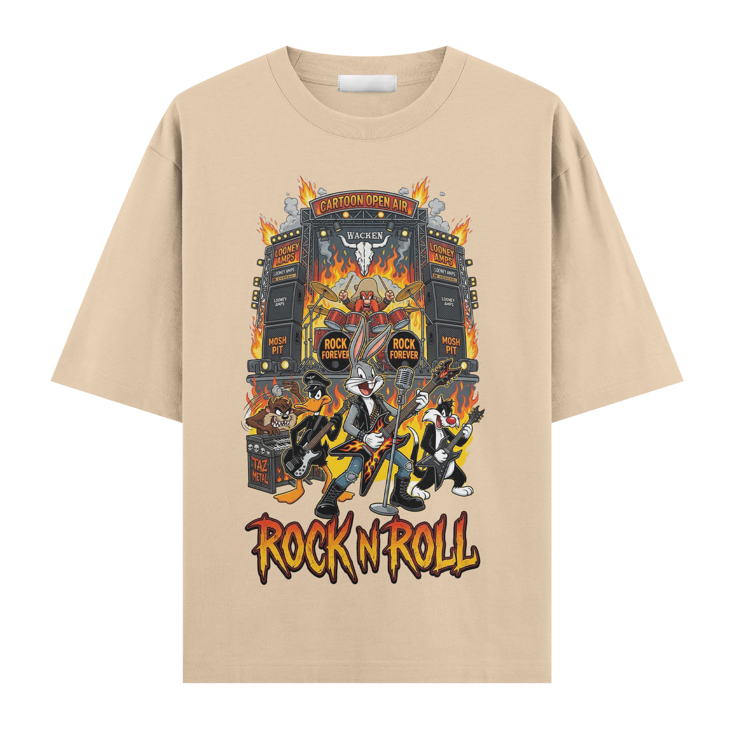 Looney Tunes: Retro Rock Riot Oversize T-Shirt