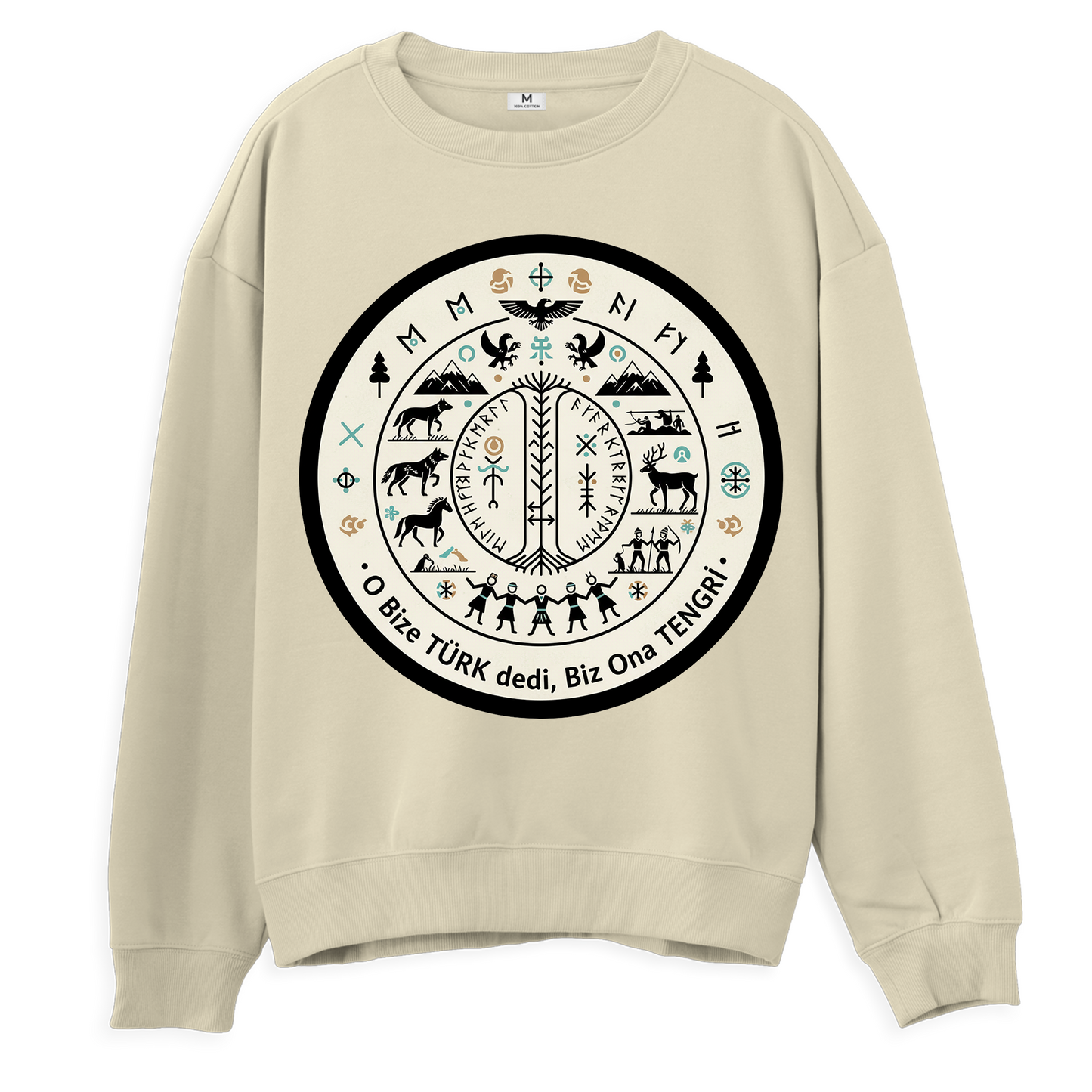 O Bize Türk Dedi, Biz Ona Tengri Regular Sweatshirt
