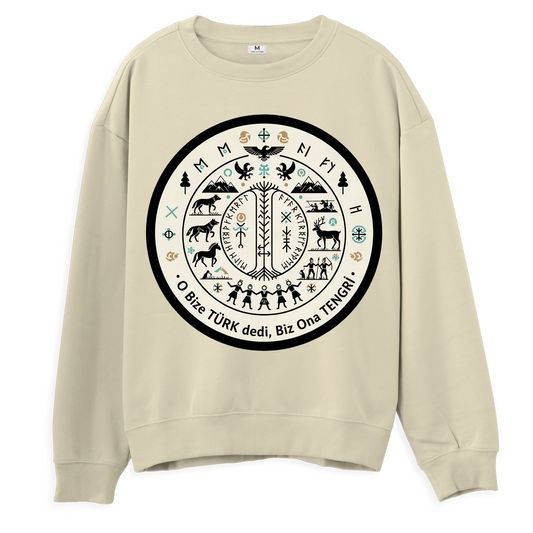 O Bize Türk Dedi, Biz Ona Tengri Regular Sweatshirt