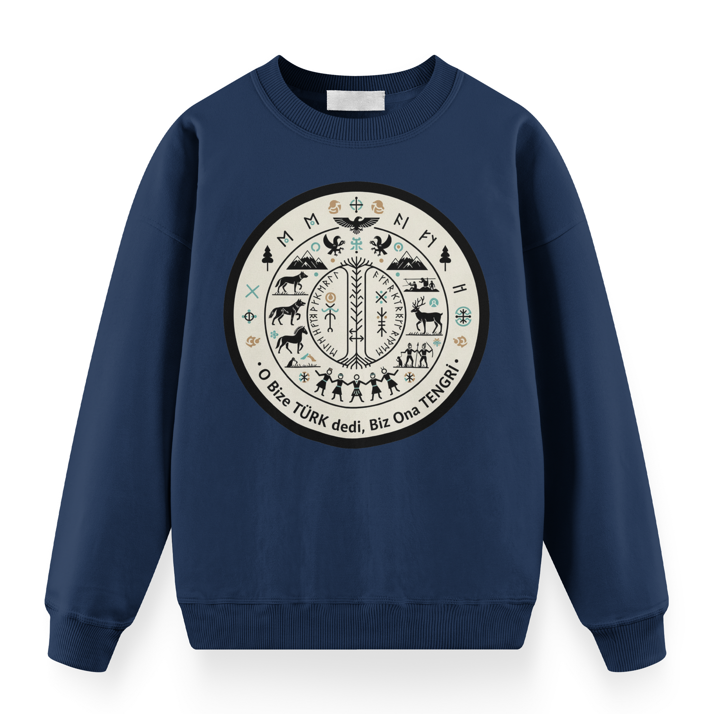 O Bize Türk Dedi, Biz Ona Tengri Oversize Sweatshirt