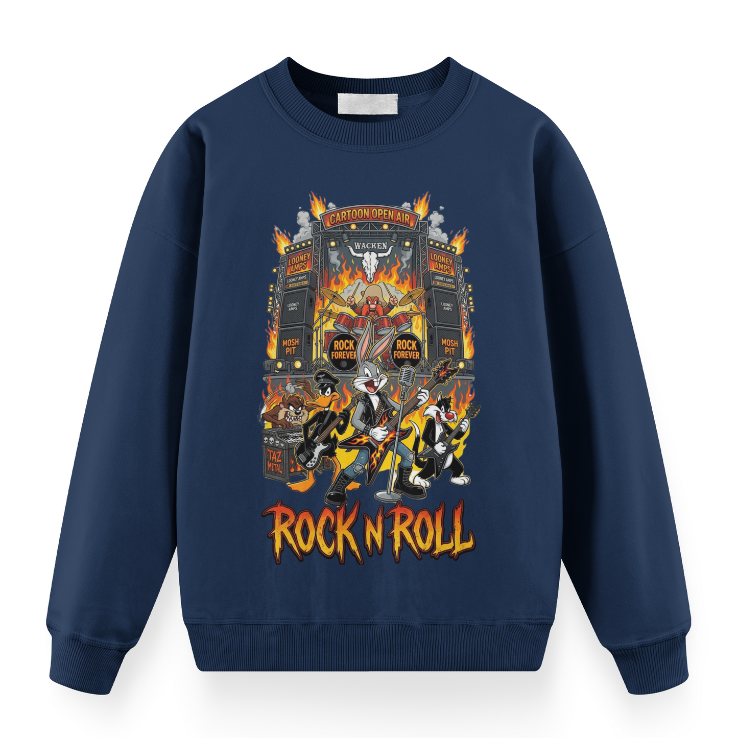 Looney Tunes: Retro Rock Riot Oversize Sweatshirt