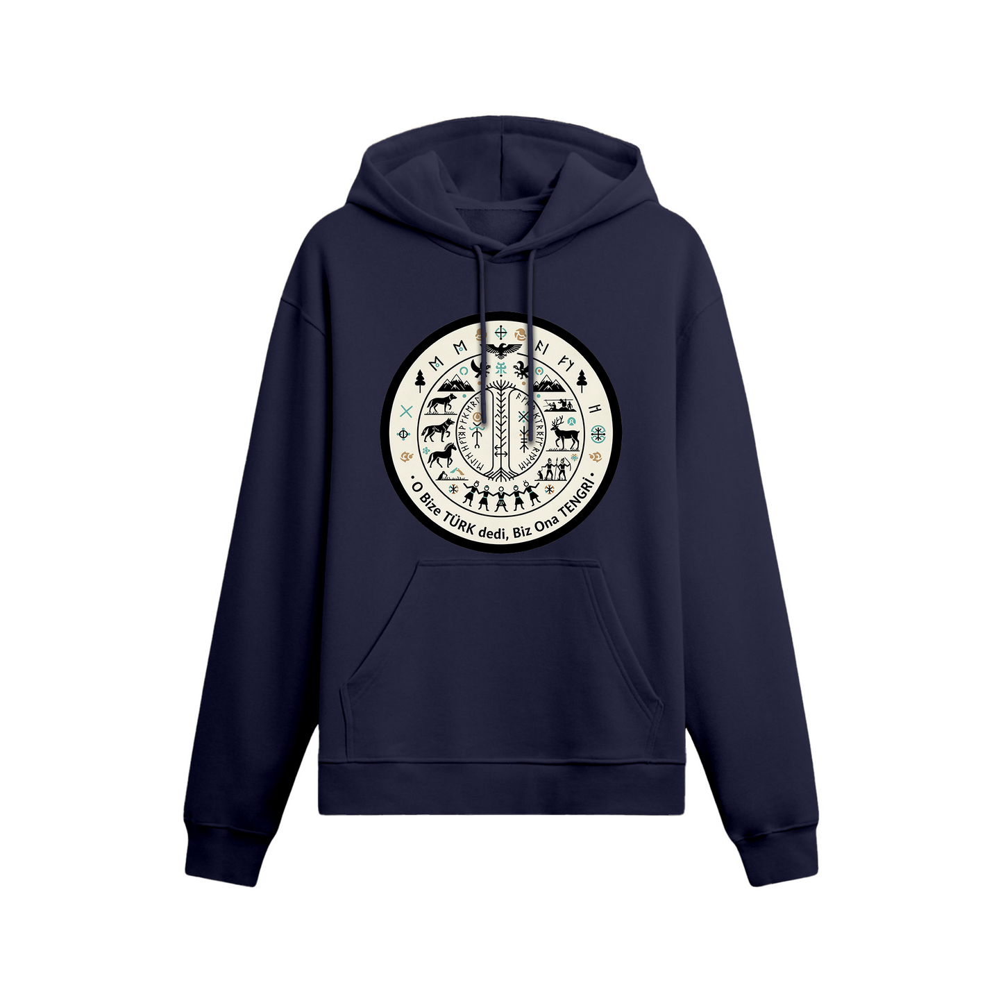 O Bize Türk Dedi, Biz Ona Tengri Oversize Hoodie