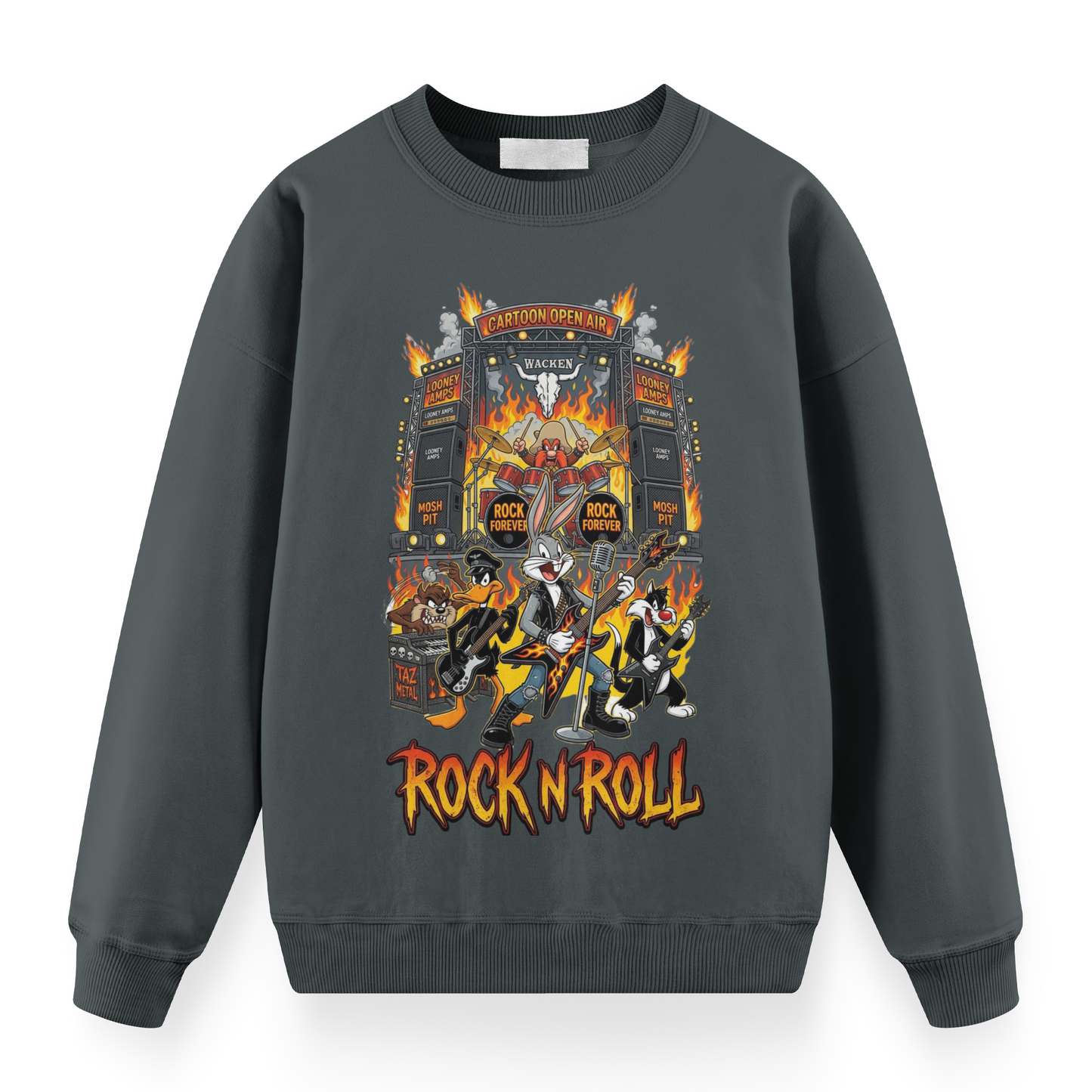 Looney Tunes: Retro Rock Riot Oversize Sweatshirt