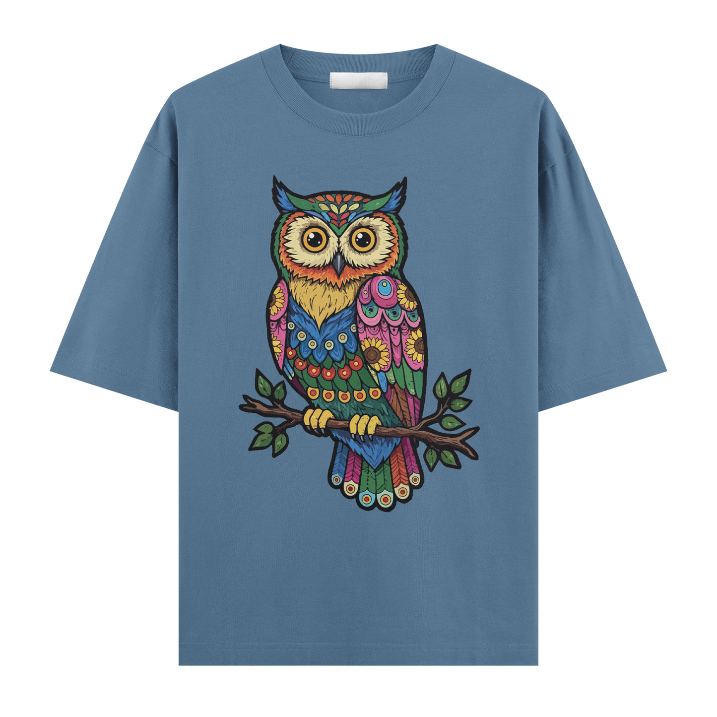 Bohem Baykuş Oversize T-shirt