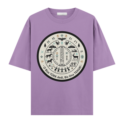 O Bize Türk Dedi, Biz Ona Tengri Oversize T-Shirt