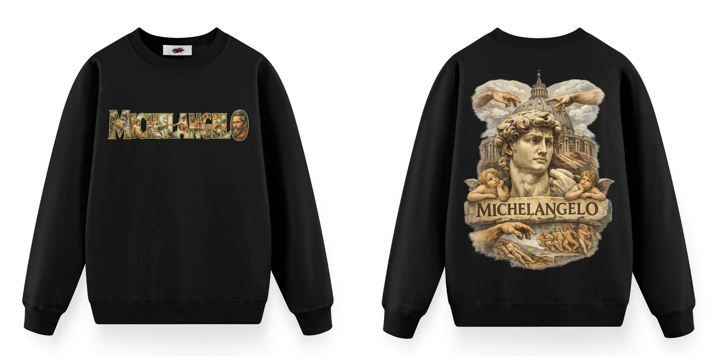 Sanat Serisi: Michelangelo Oversize Sweatshirt
