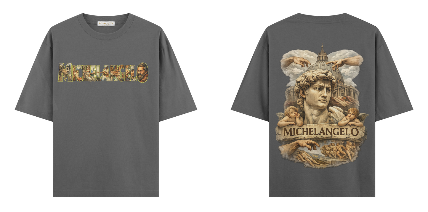Sanat Serisi: Michelangelo Oversize T-Shirt