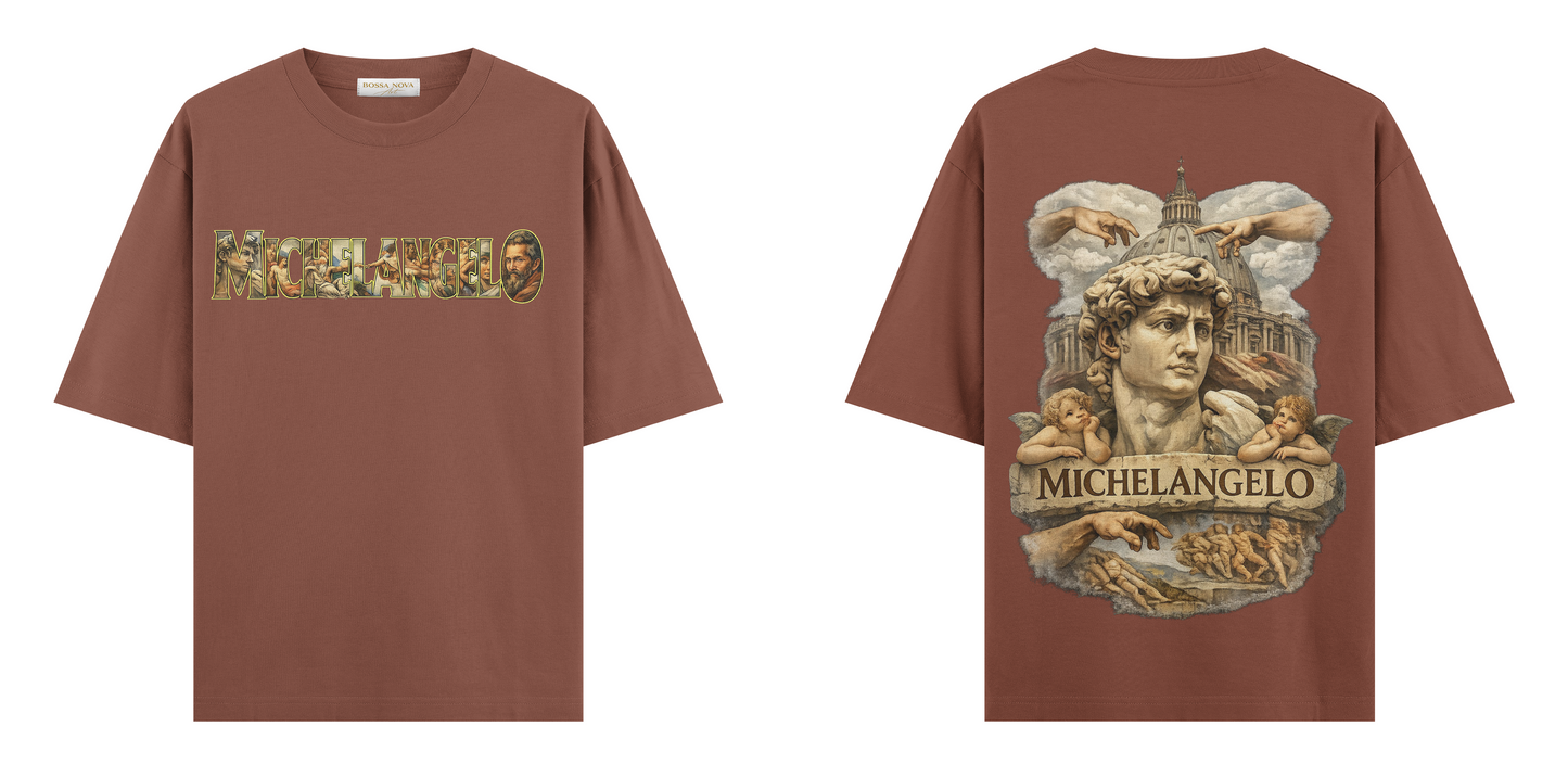 Sanat Serisi: Michelangelo Oversize T-Shirt