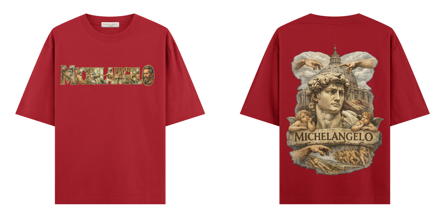 Sanat Serisi: Michelangelo Oversize T-Shirt