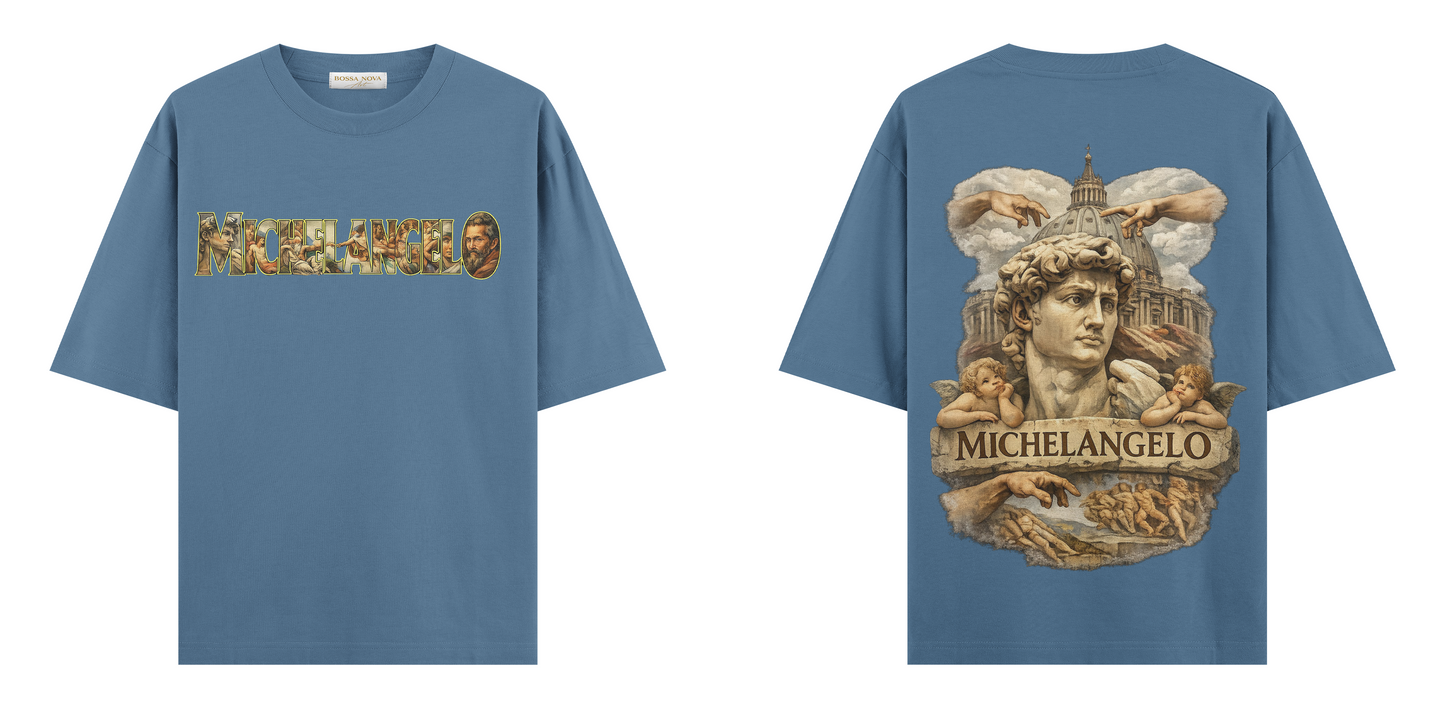 Sanat Serisi: Michelangelo Oversize T-Shirt