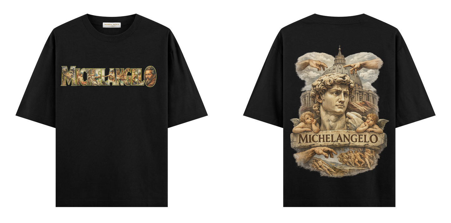 Sanat Serisi: Michelangelo Oversize T-Shirt