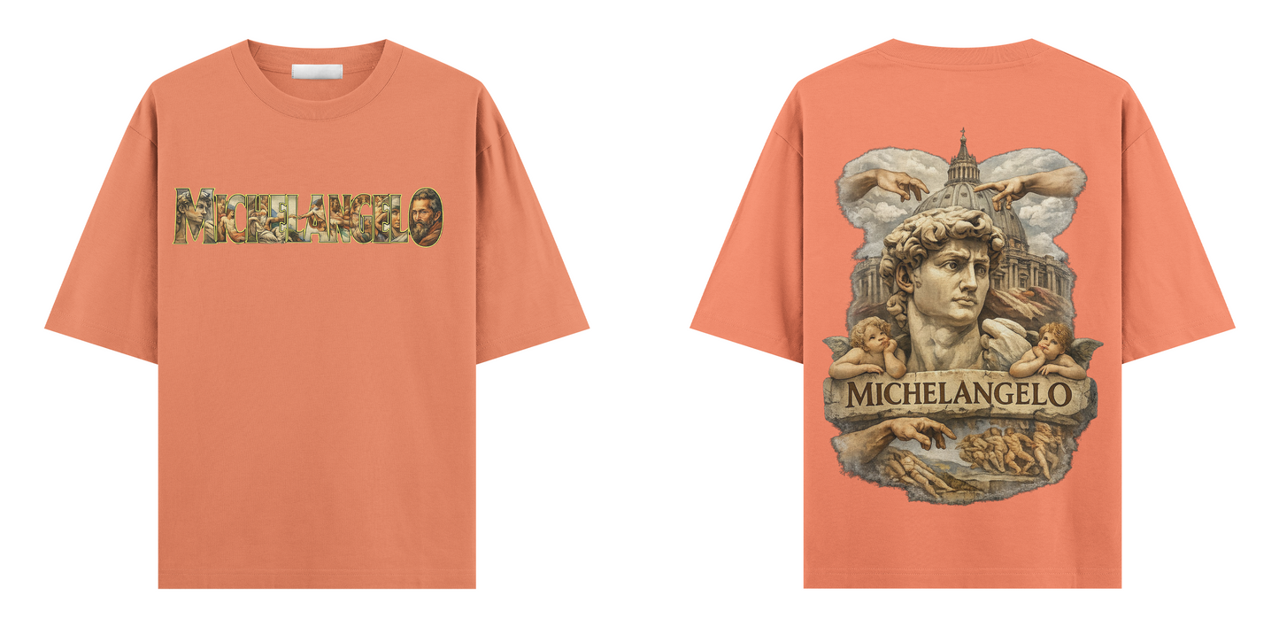 Sanat Serisi: Michelangelo Oversize T-Shirt