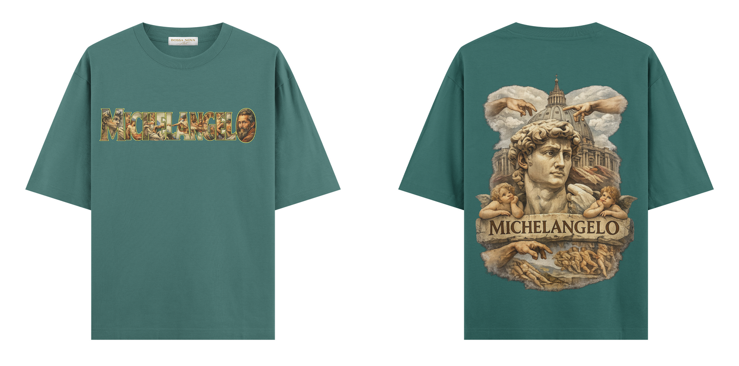 Sanat Serisi: Michelangelo Oversize T-Shirt