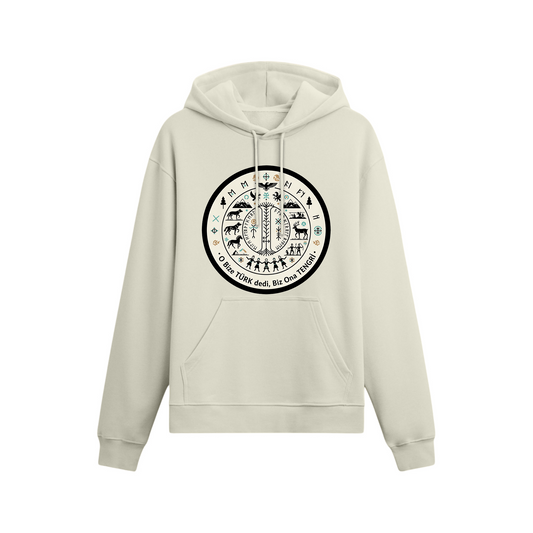 O Bize Türk Dedi, Biz Ona Tengri Oversize Hoodie