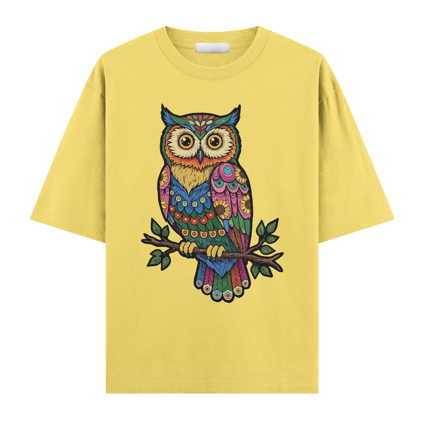 Bohem Baykuş Oversize T-shirt