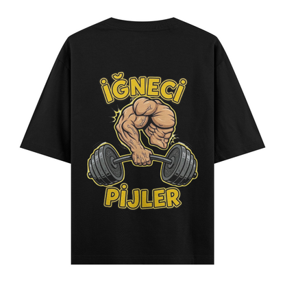 İğneci Pijler Oversize T-Shirt