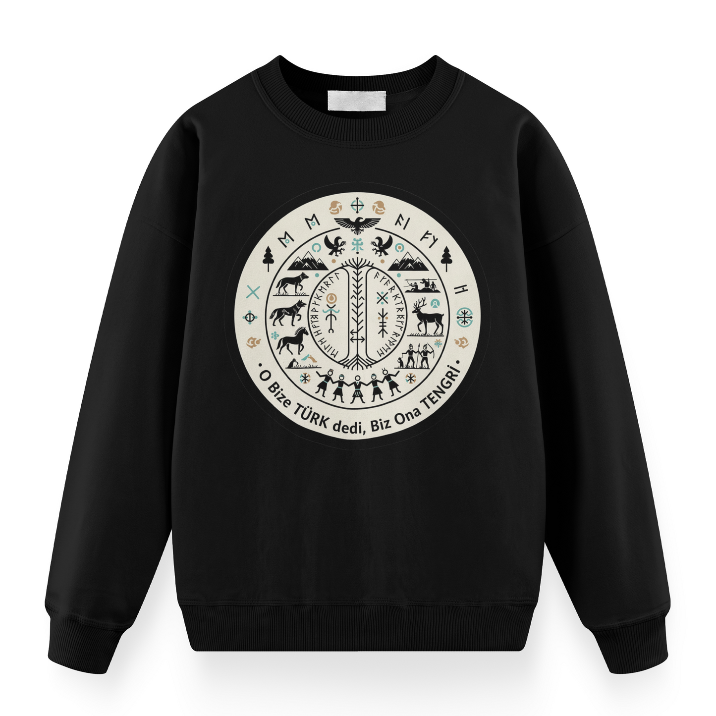 O Bize Türk Dedi, Biz Ona Tengri Regular Sweatshirt