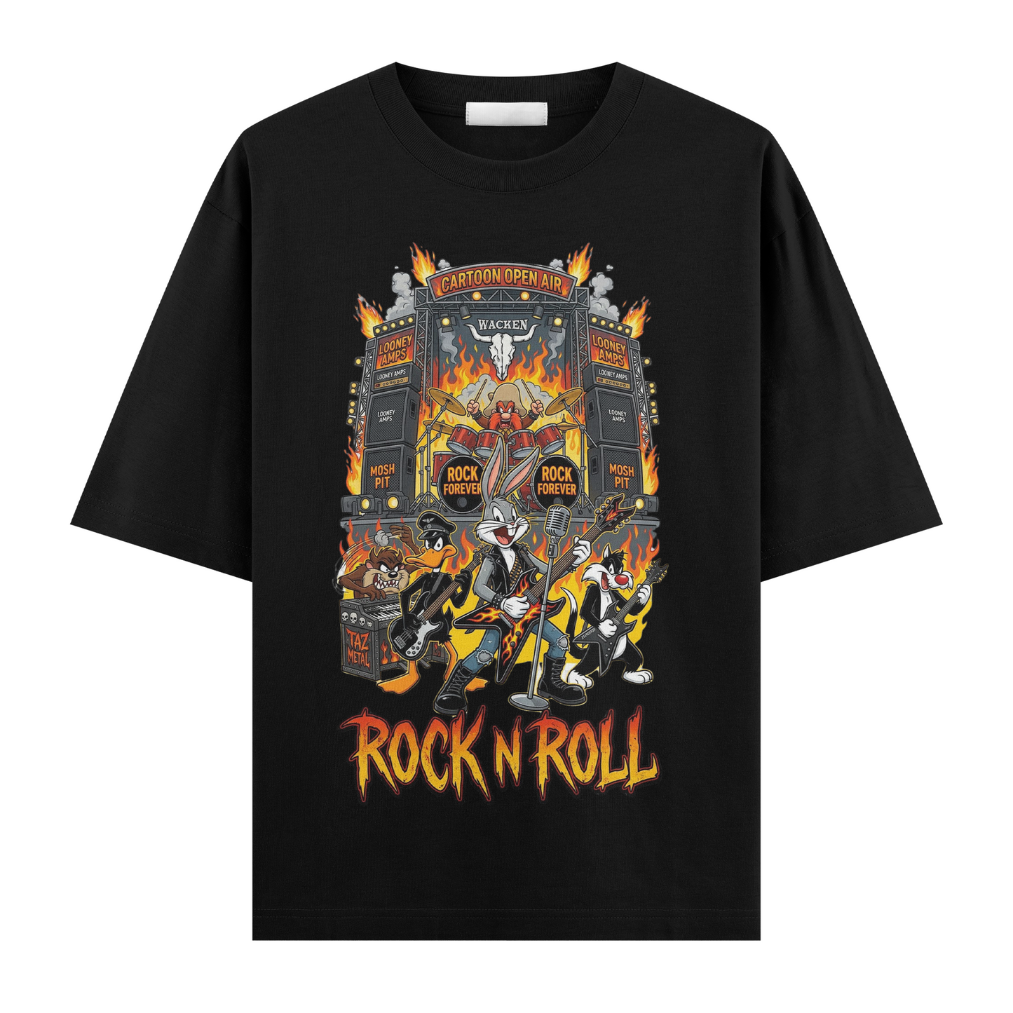 Looney Tunes: Retro Rock Riot Oversize T-Shirt