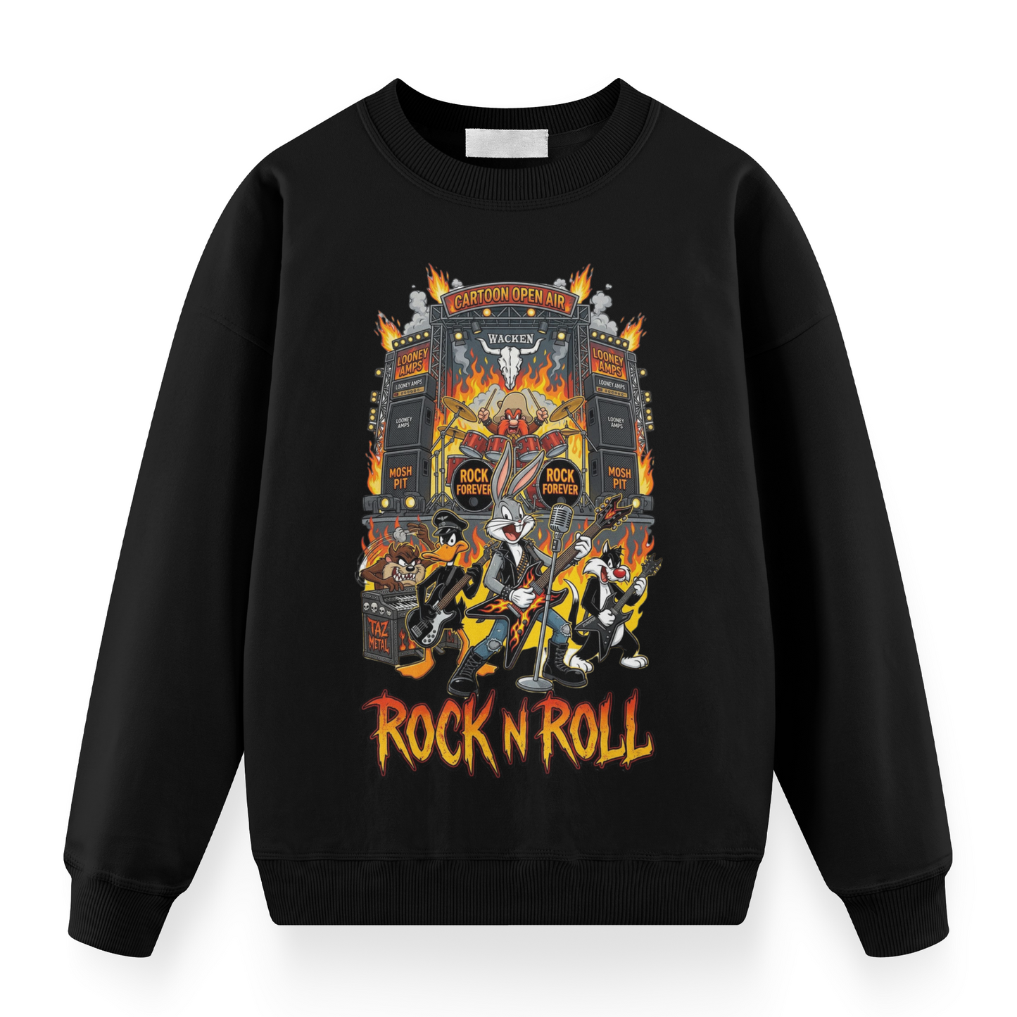 Looney Tunes: Retro Rock Riot Oversize Sweatshirt