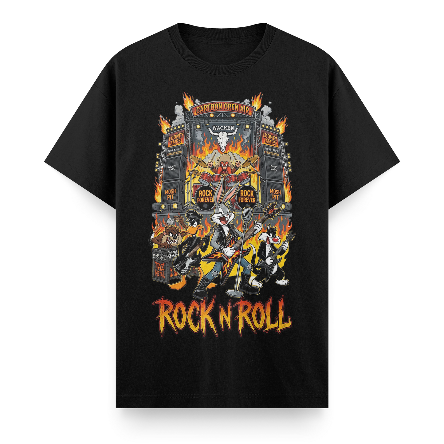 Looney Tunes: Retro Rock Riot Regular T-Shirt