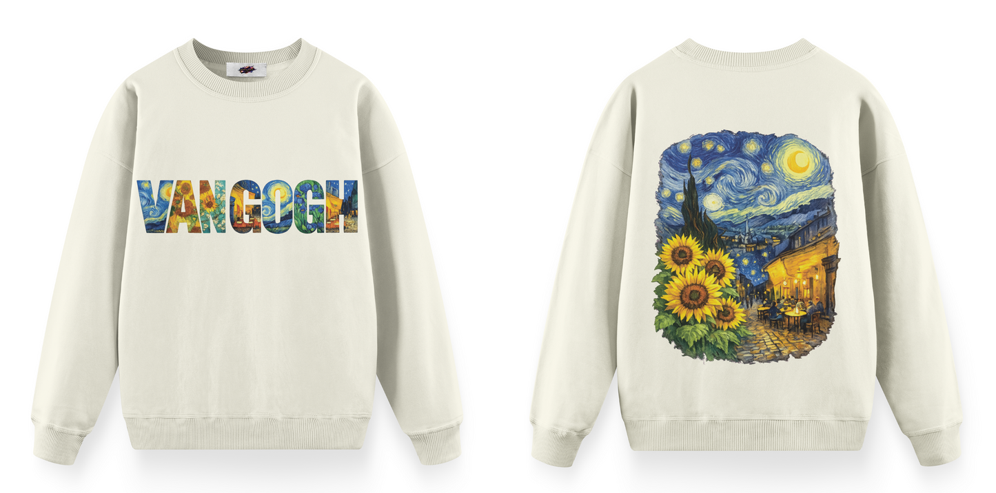 Sanat Serisi: Van Gogh Oversize Sweatshirt