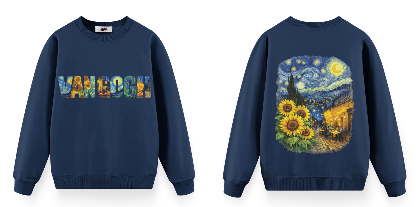 Sanat Serisi: Van Gogh Oversize Sweatshirt