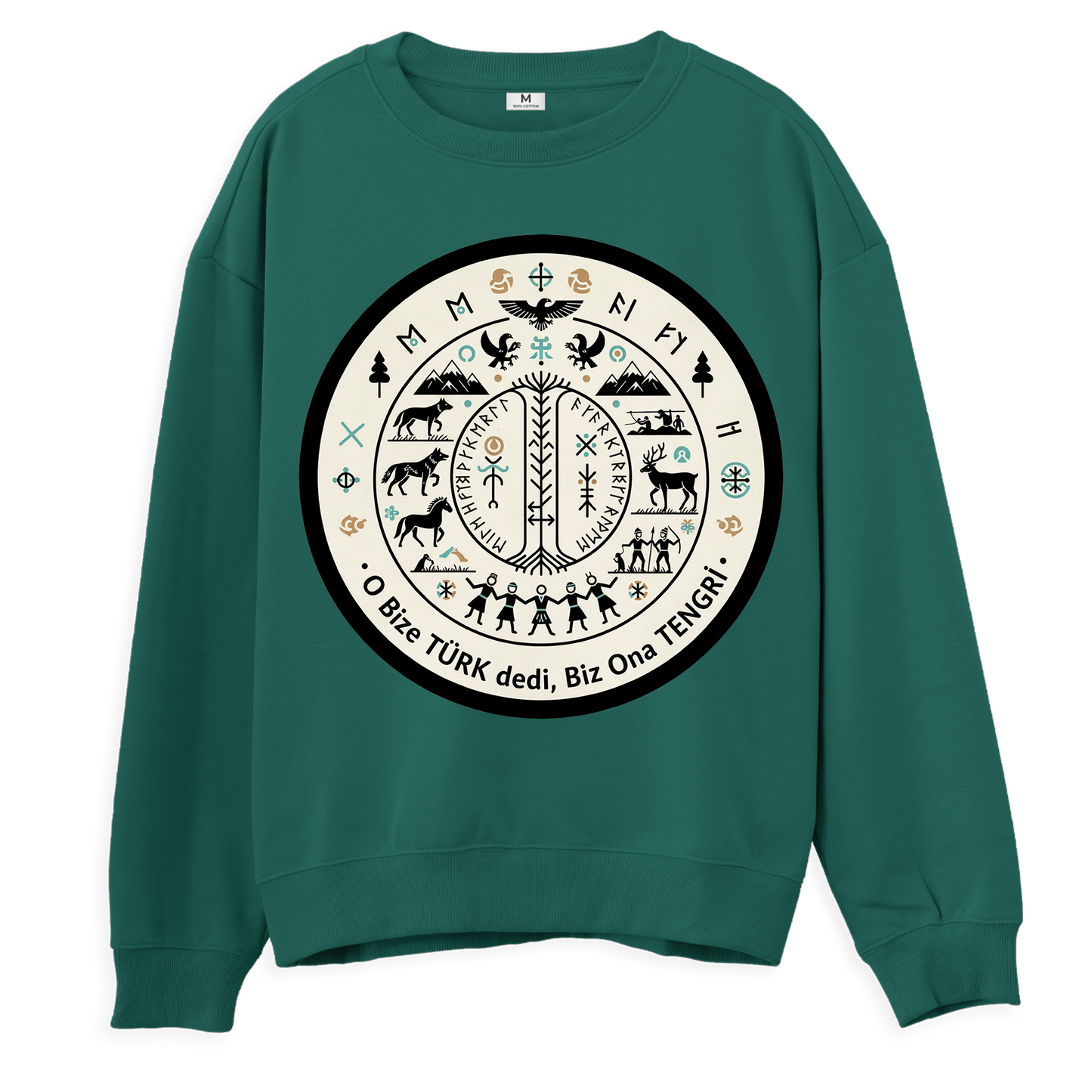 O Bize Türk Dedi, Biz Ona Tengri Regular Sweatshirt